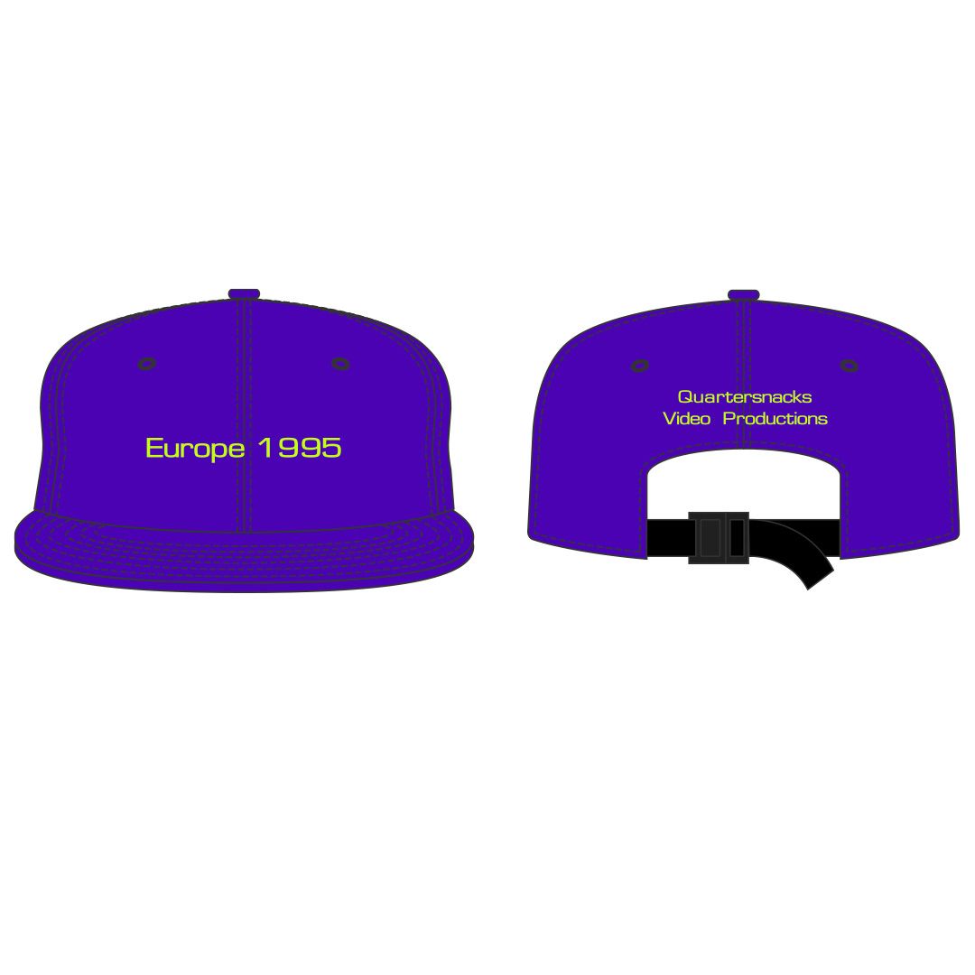 Europe 1995 Nylon Adjustable Clipback Cap Purp OS