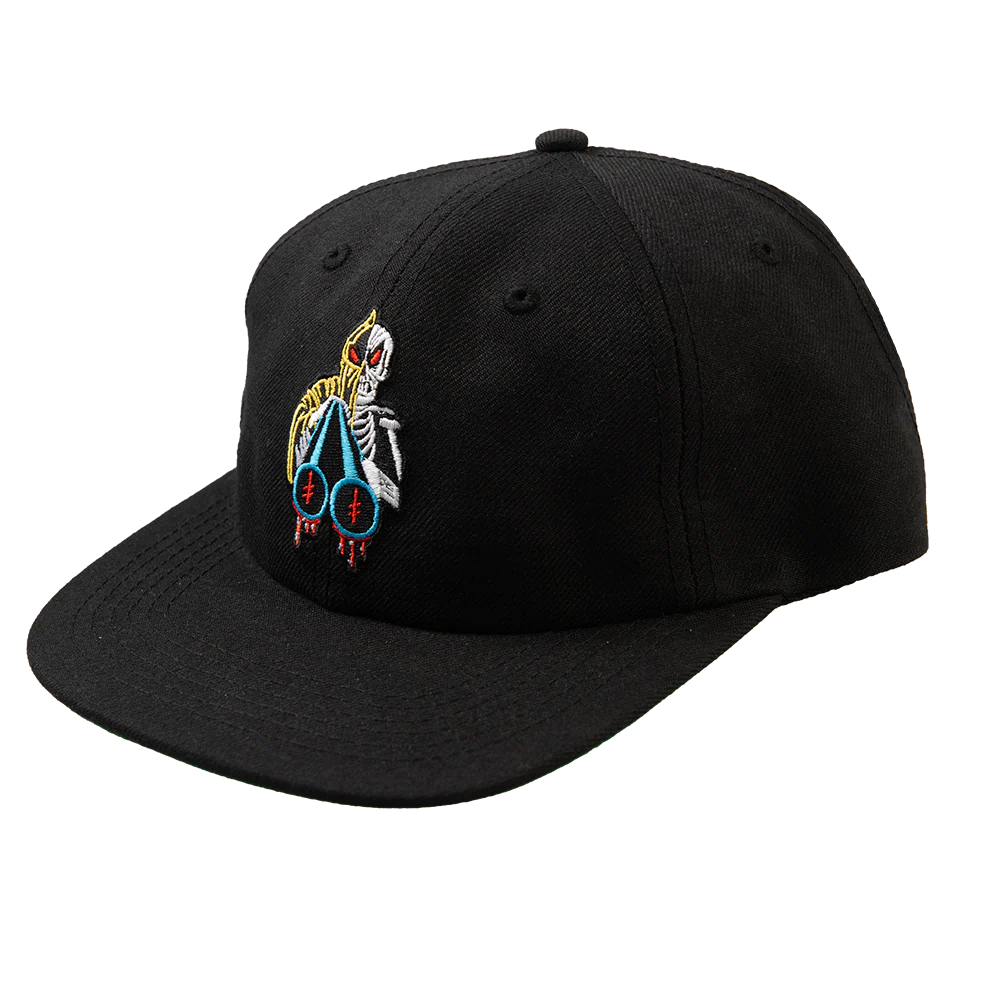 Double Barrel Adjustable Snapback Hat Blk OS
