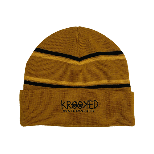 Eyes Cuff Beanie Nat/Gld OS