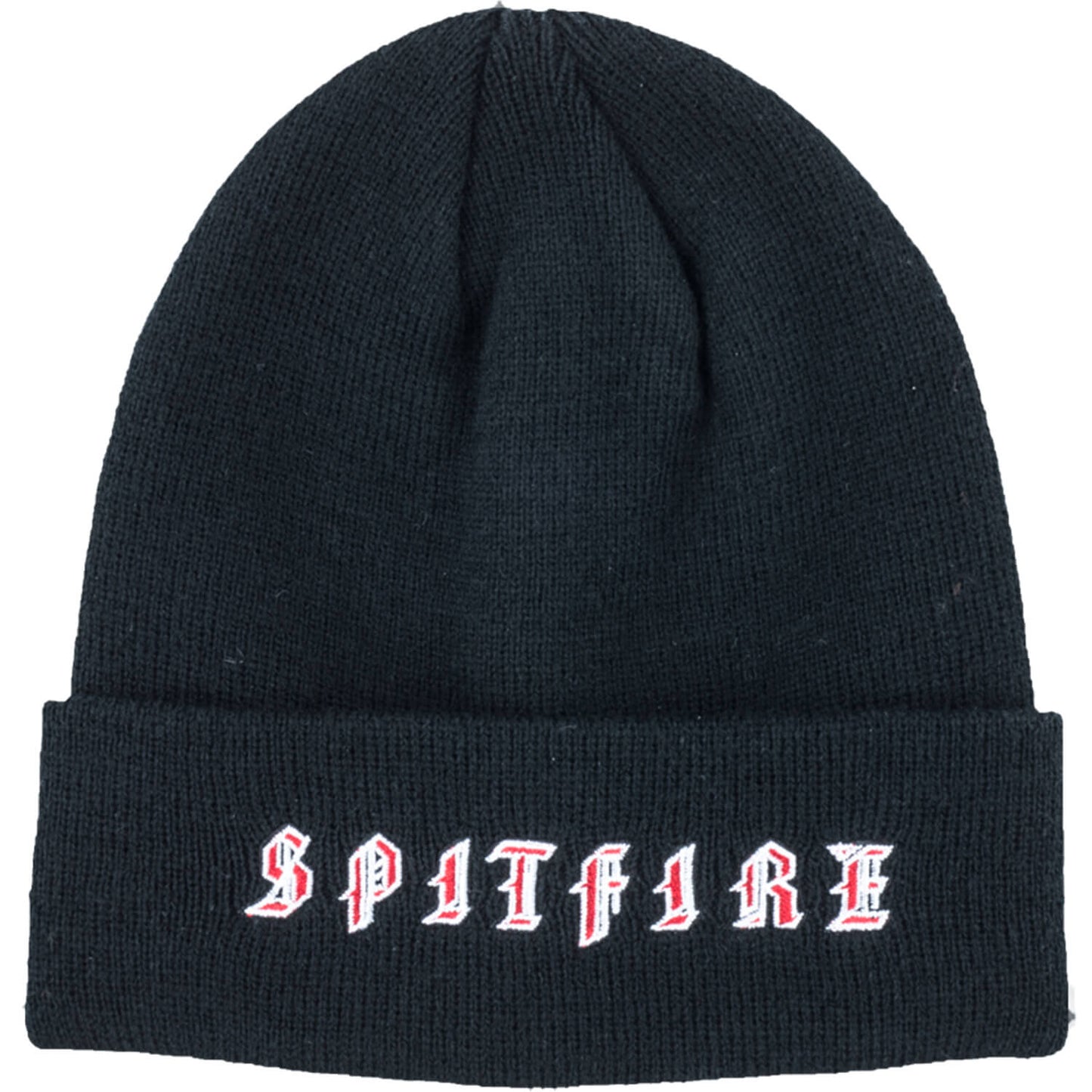 Old E Cuff Emb Beanie Blk/Red OS