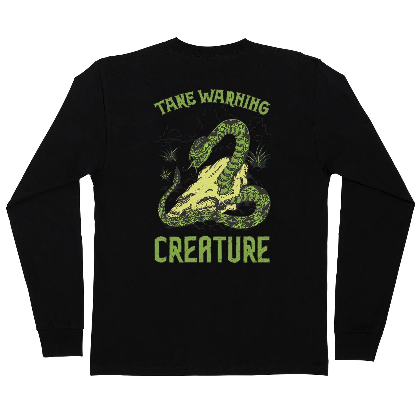 Take Warning L/S Premium Tee Shirt Eco Blk(size options listed)