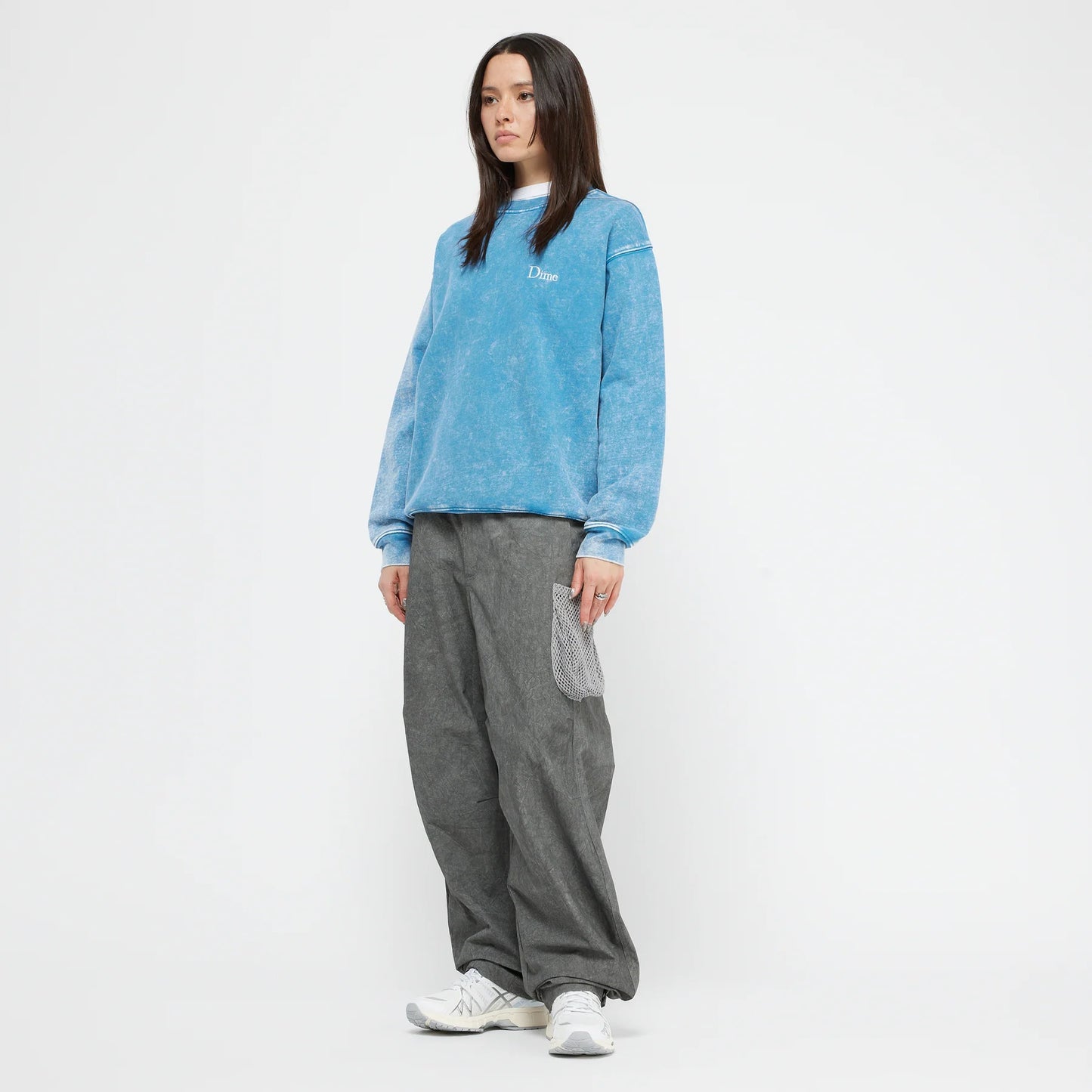 Classic French Terry Crewneck Sweatshirt Faded Sky Blu