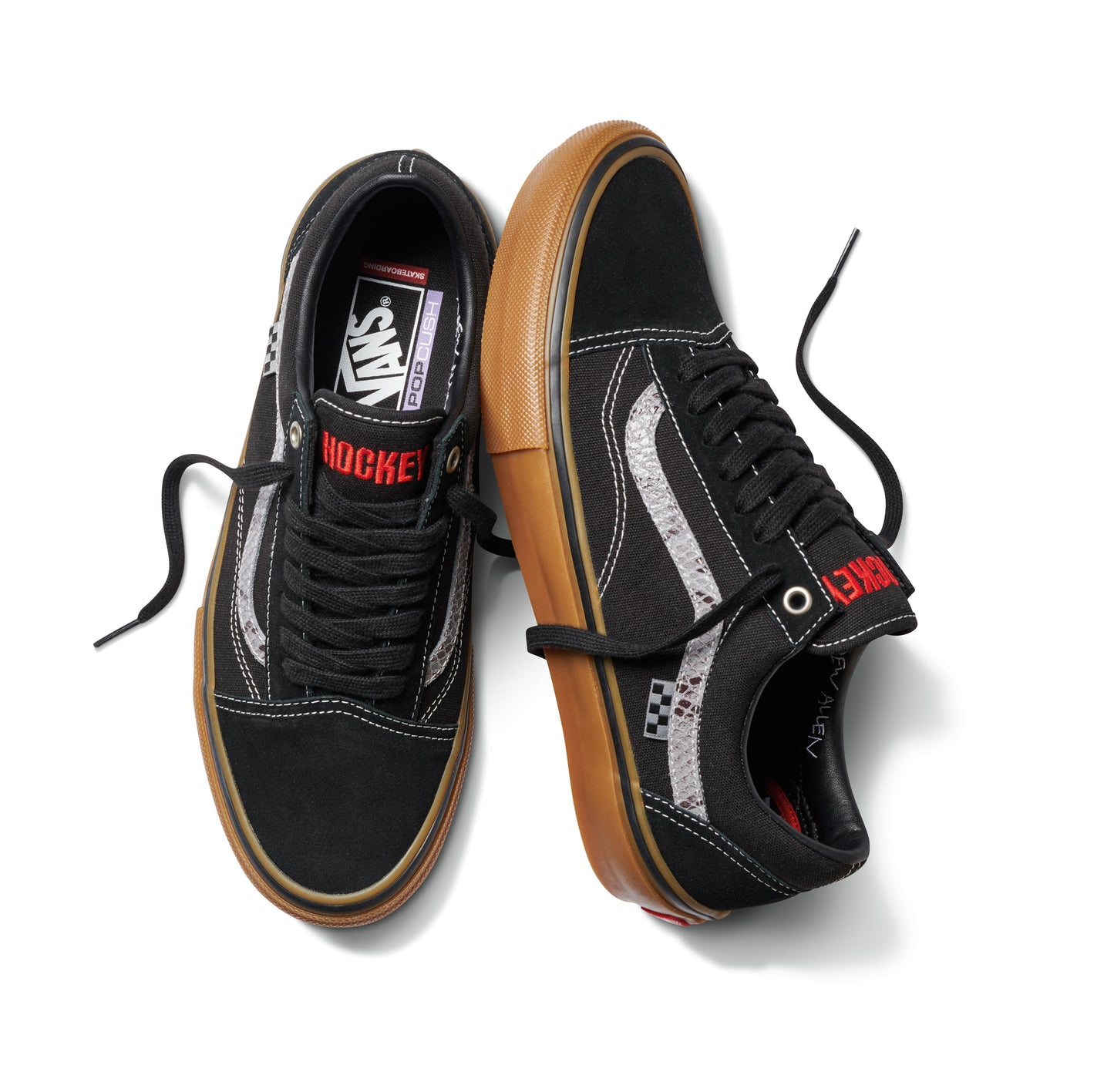 Hockey X Vans Skate Old Skool Shoe Blk/Snake(size options listed)