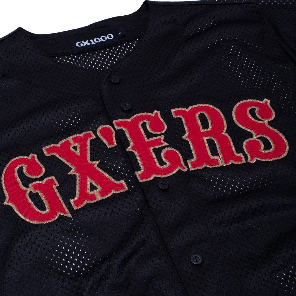 Baseball Jersey GXERS Blk(size options listed) – Dogwood Skate Shop