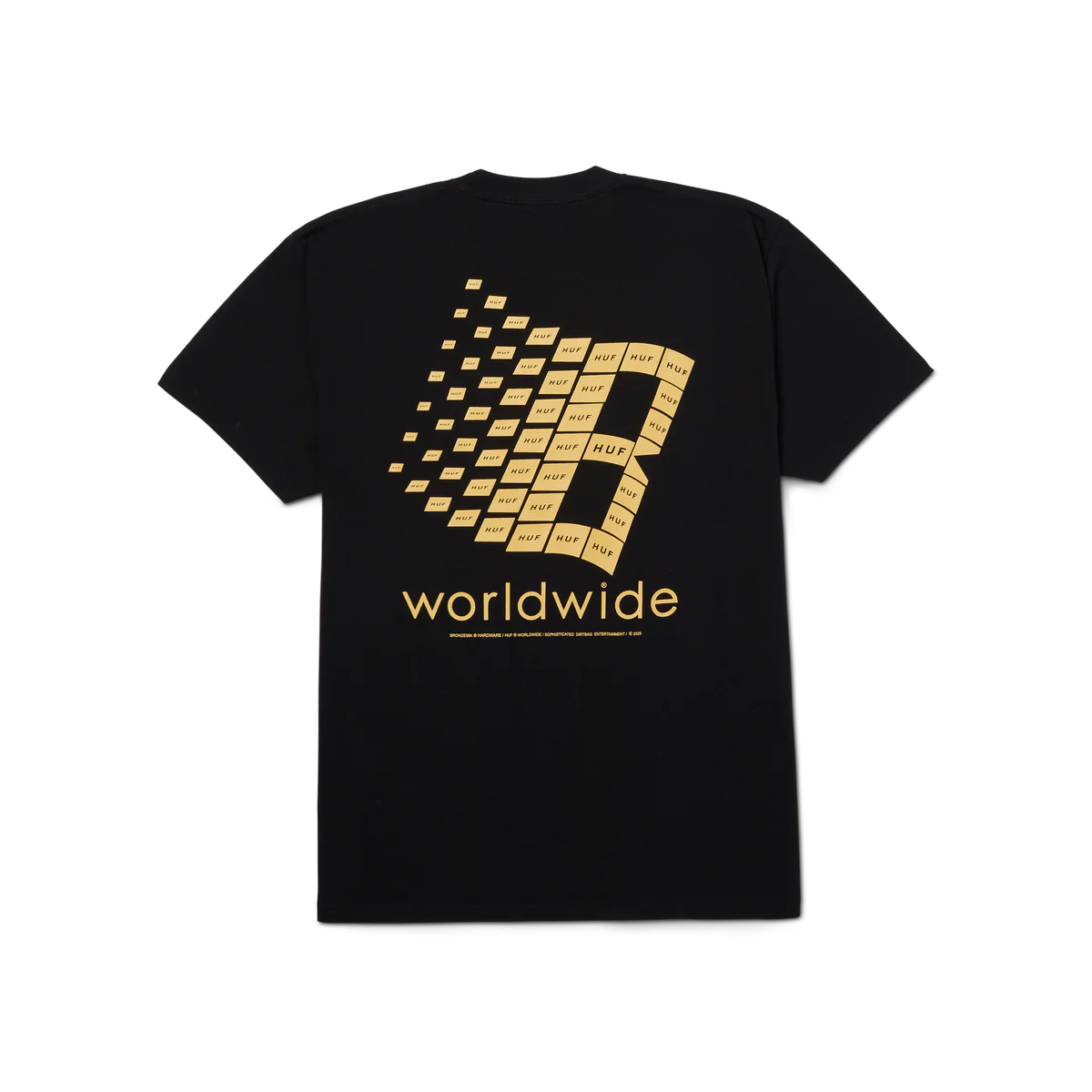 Huf X Bronze 56K s/s Tee Shirt Blk