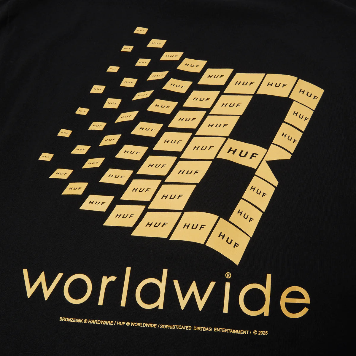 Huf X Bronze 56K s/s Tee Shirt Blk