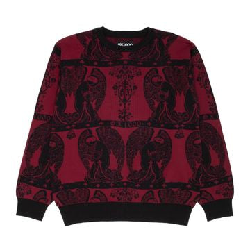Jacquard Knit Angel L/S Sweater Blk/Mar