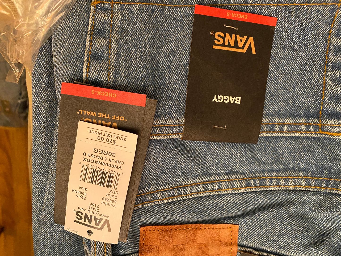 Check - 5 Baggy Denim Pant Stonewash/Blu(size options listed)