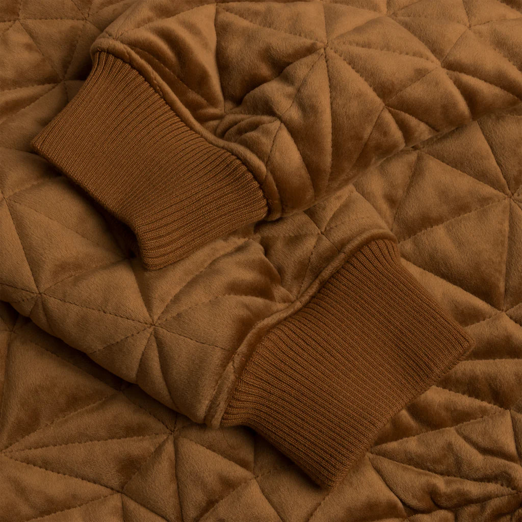 Velour Bomber Jacket Rust(size options listed)