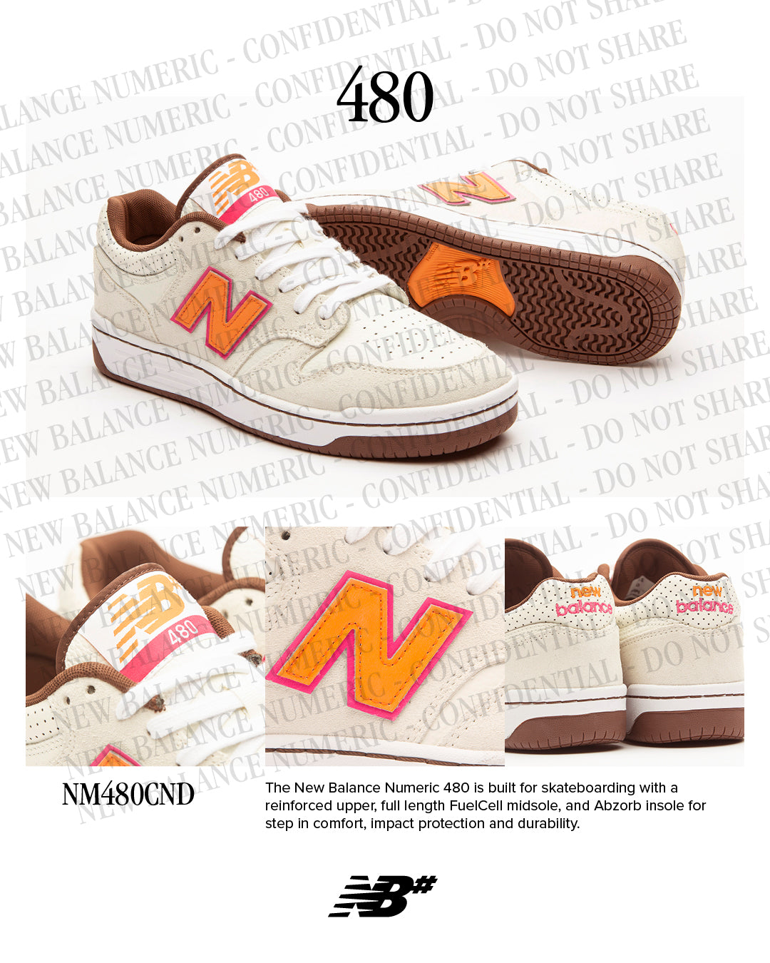 480 Andrew Reynolds Pro Shoe Wht/Brwn(size options listed)