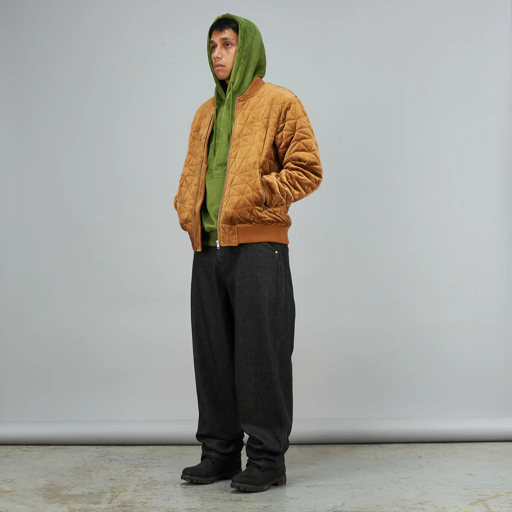 Velour Bomber Jacket Rust(size options listed)