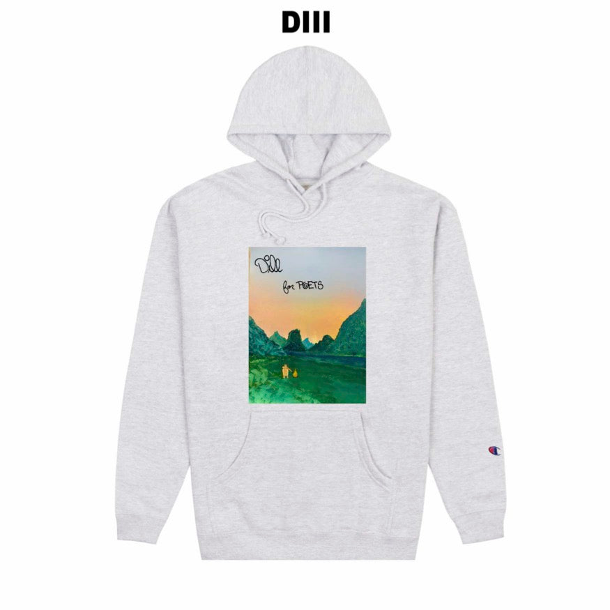 Dill For Poets DTG Hoodie Hth Gry
