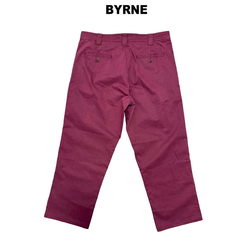 Bryne Relaxed Fit Cotton Pant Drk Burg