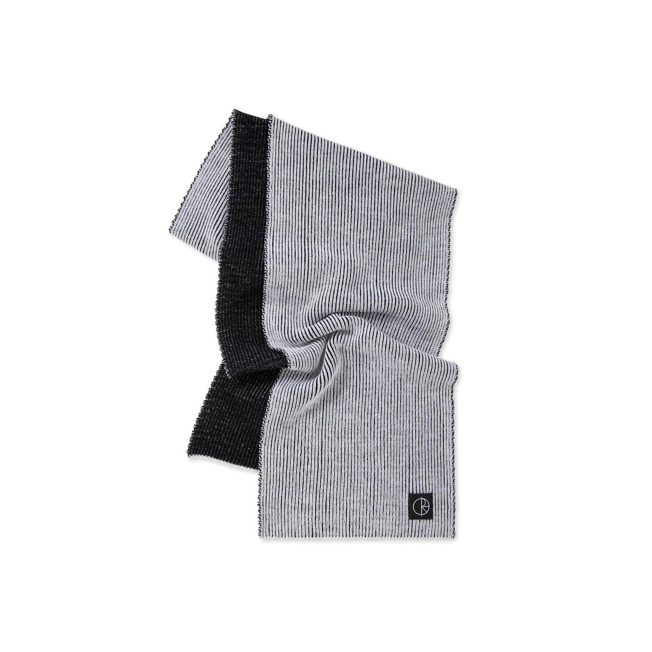 Merino Lines Scarf Wht/Blk OS