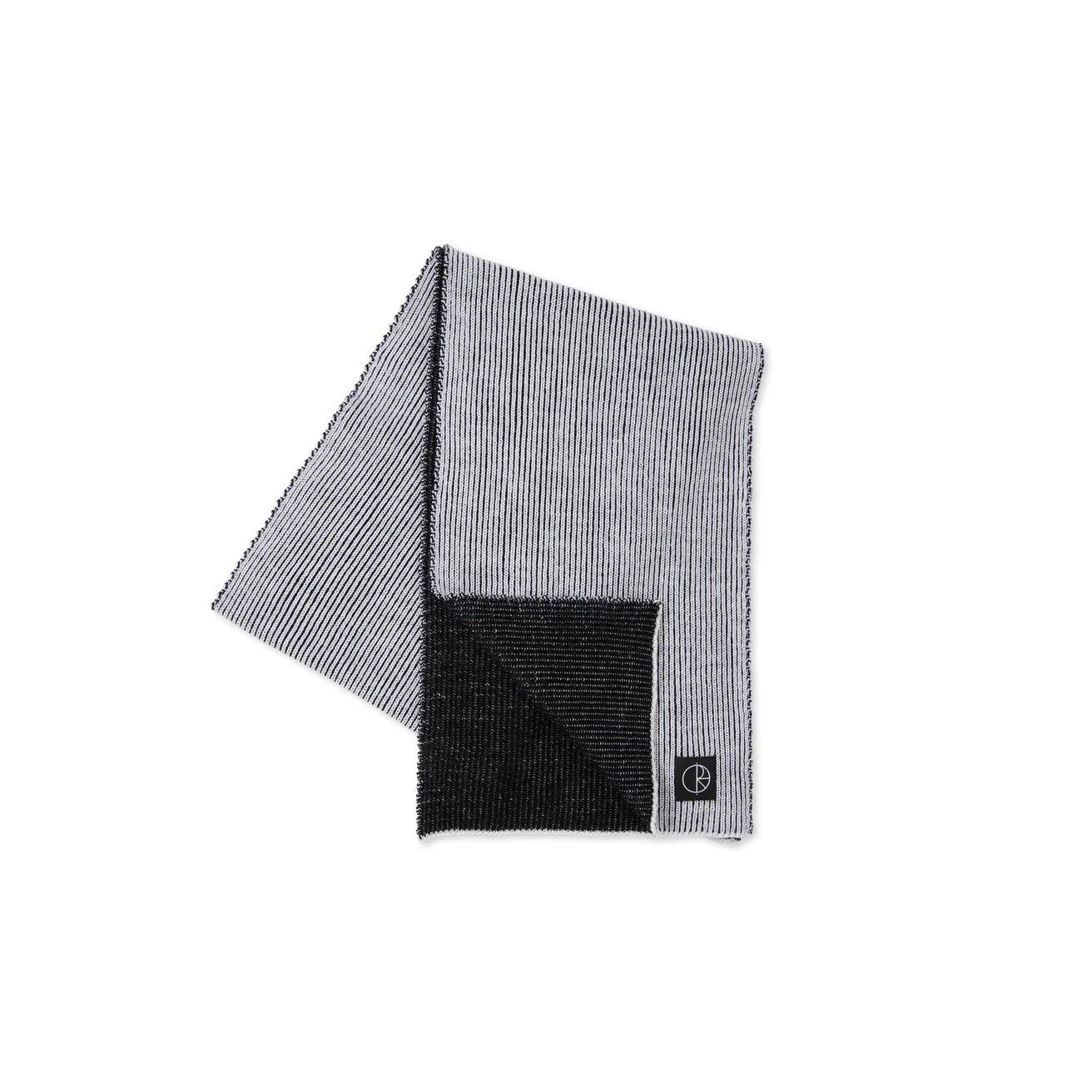 Merino Lines Scarf Wht/Blk OS