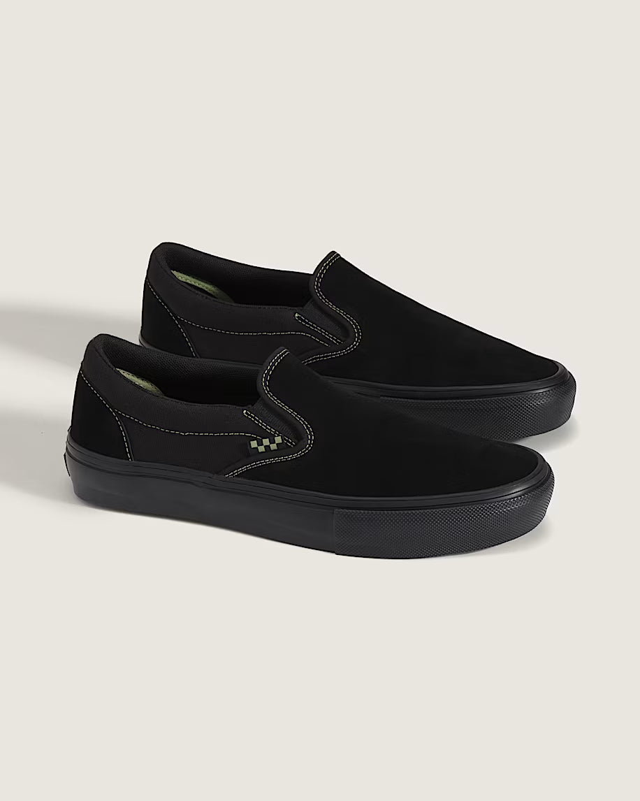 Skate Slip On Shoe Blk/Olv Grn
