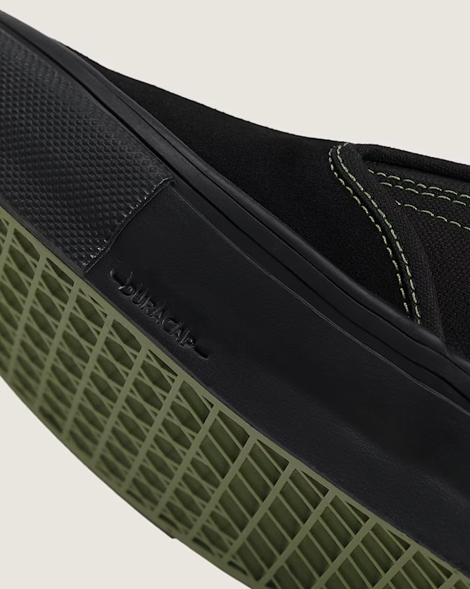 Skate Slip On Shoe Blk/Olv Grn