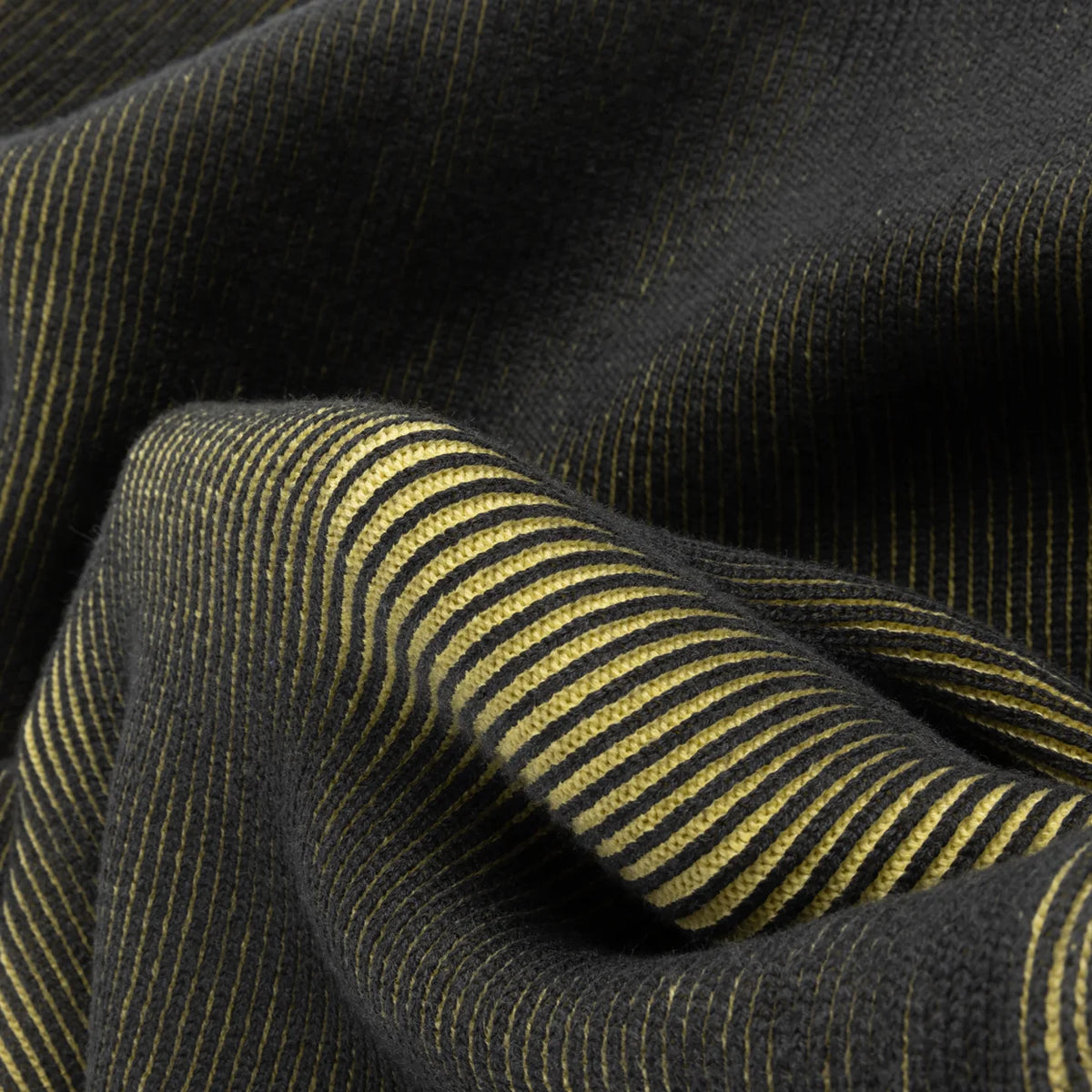 printed Rib Crewneck Sweater Blk/Ylw
