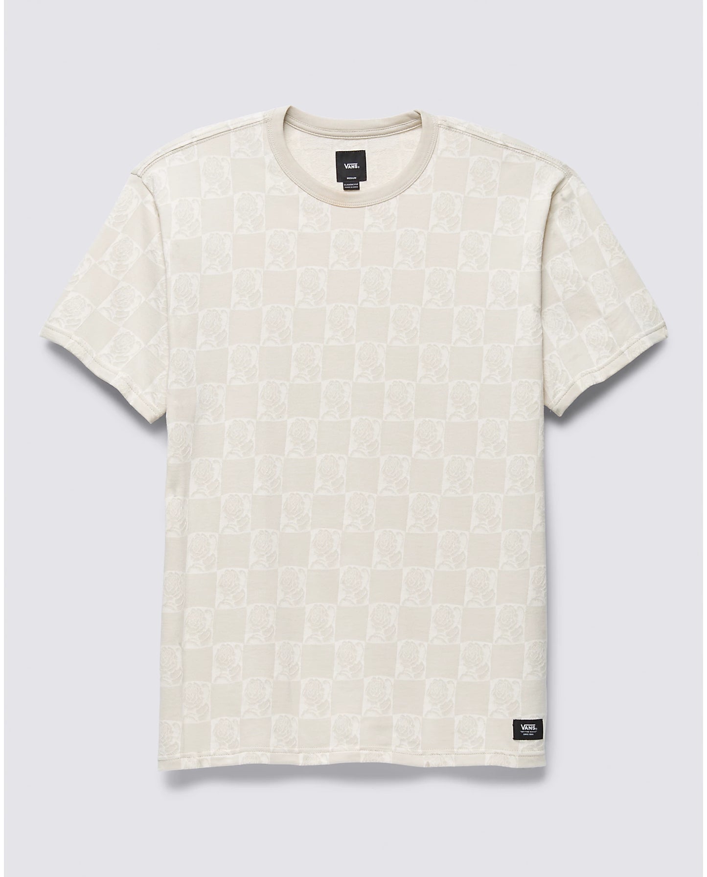 Checkerboard Rose S/S Knit Shirt OatM./Anti.(size options listed)