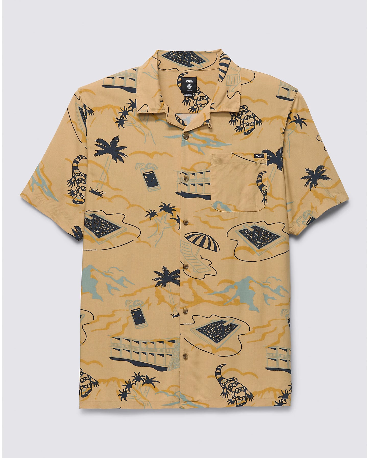 Scenic Button Down S/S Shirt Taos / Taupe(size options listed)