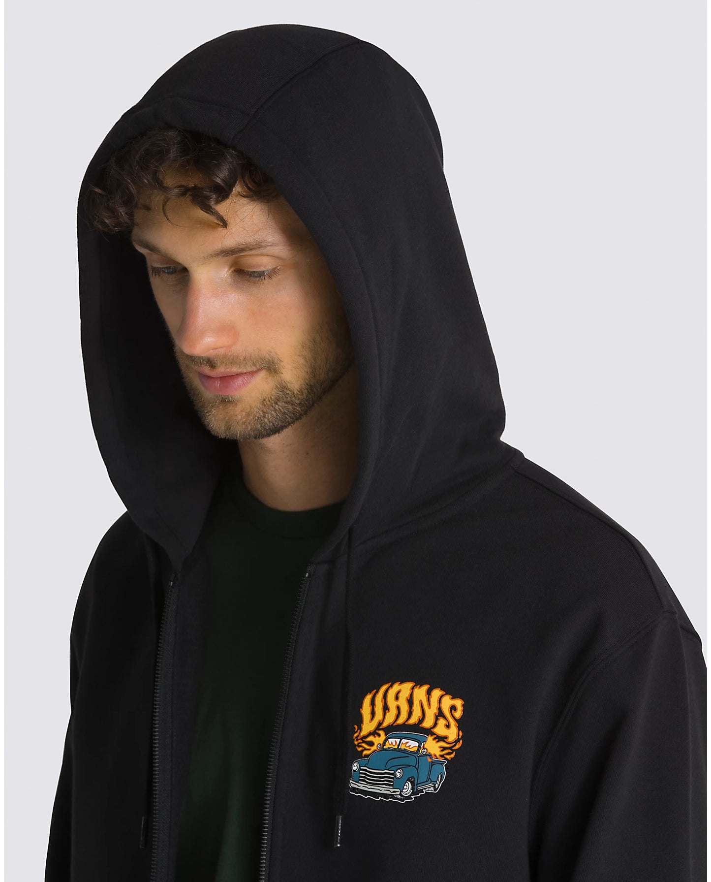 Hot Rod Full Zip Hoodie Blk(size options listed)