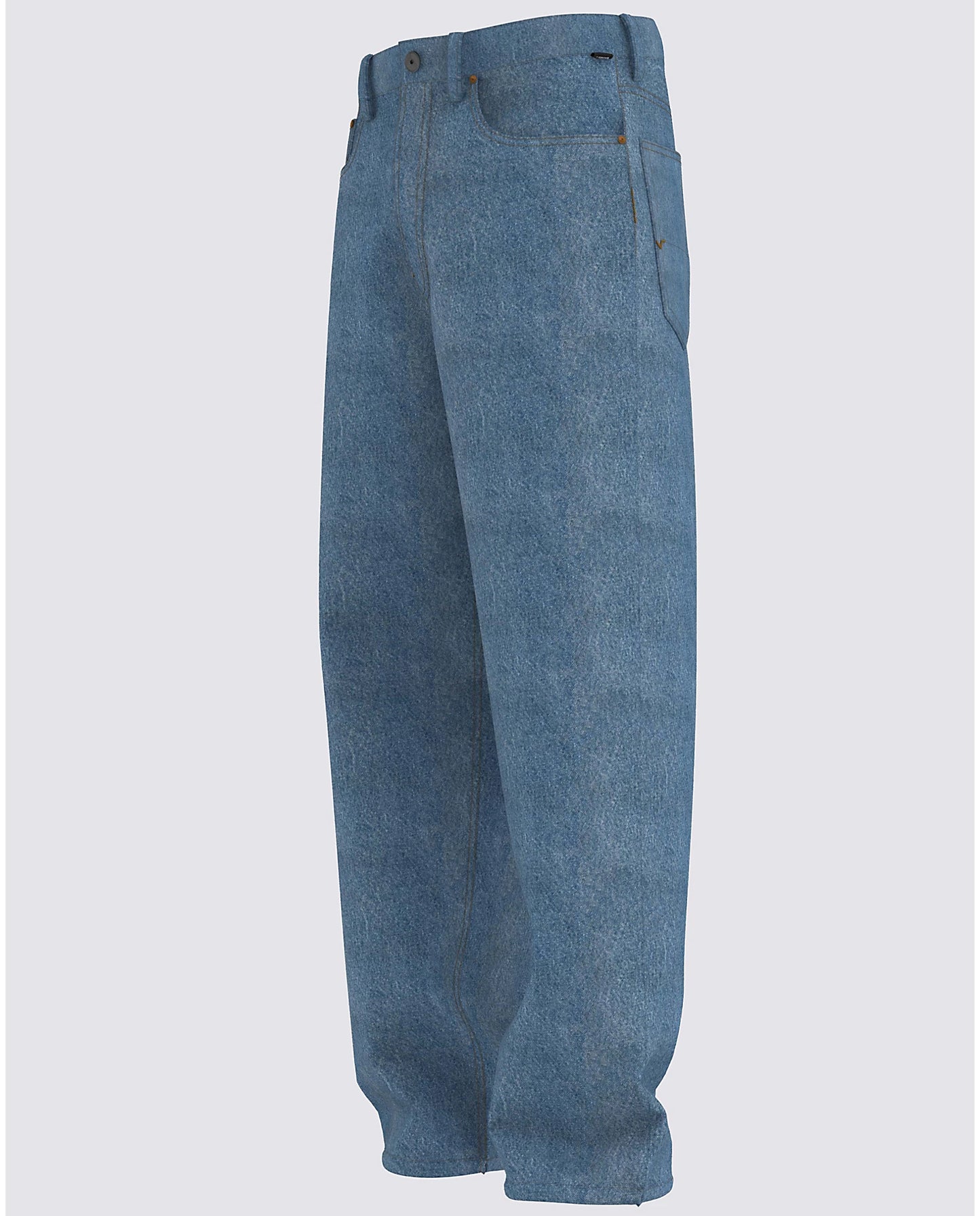 Check - 5 Baggy Denim Pant Stonewash/Blu(size options listed)