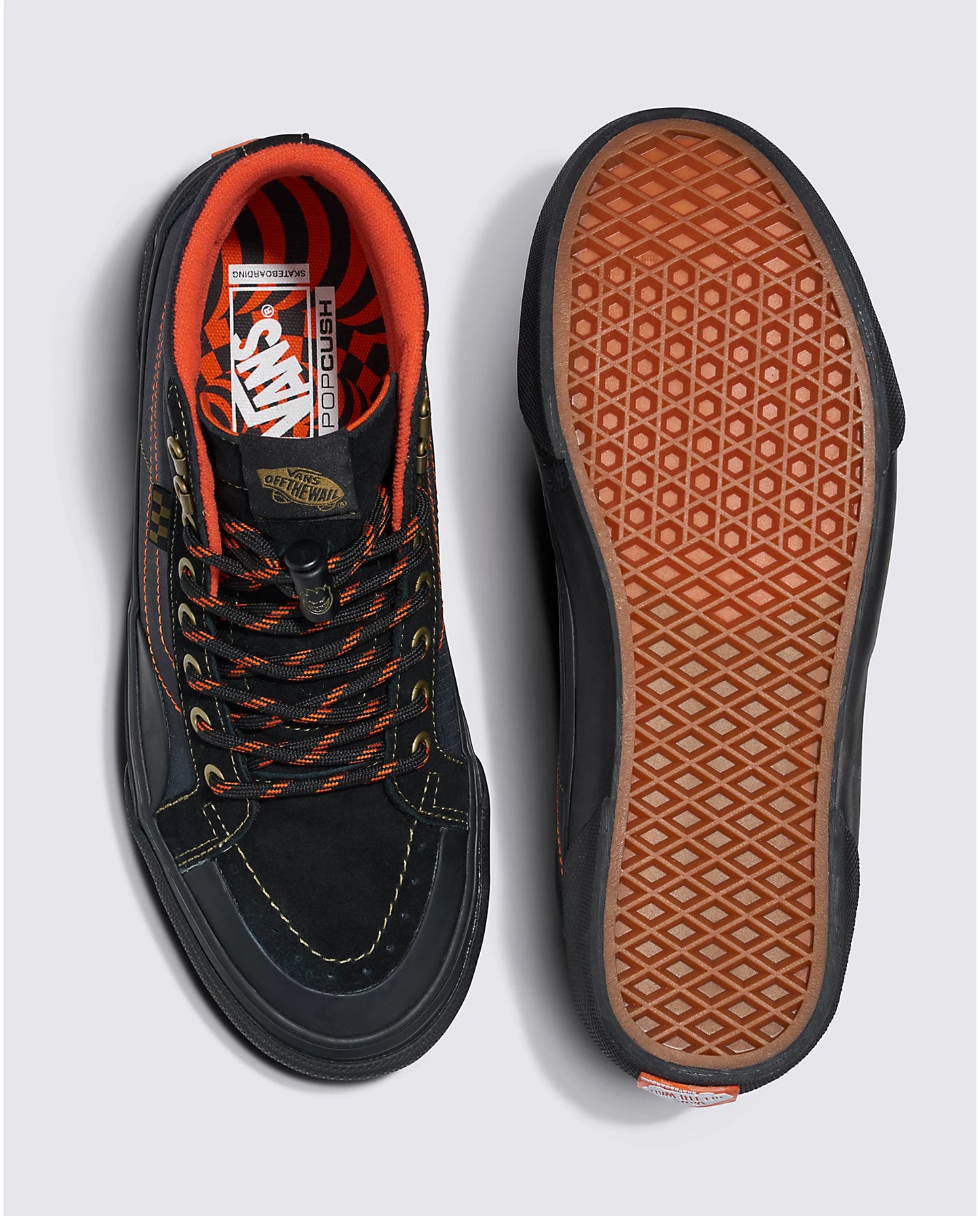 Vans X Spitfire Wheels Skate Sk8 Hi Shoe Blk/Flame(size options listed)