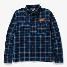 Eagle Button Up Flannel L/S Blue (size options listed)