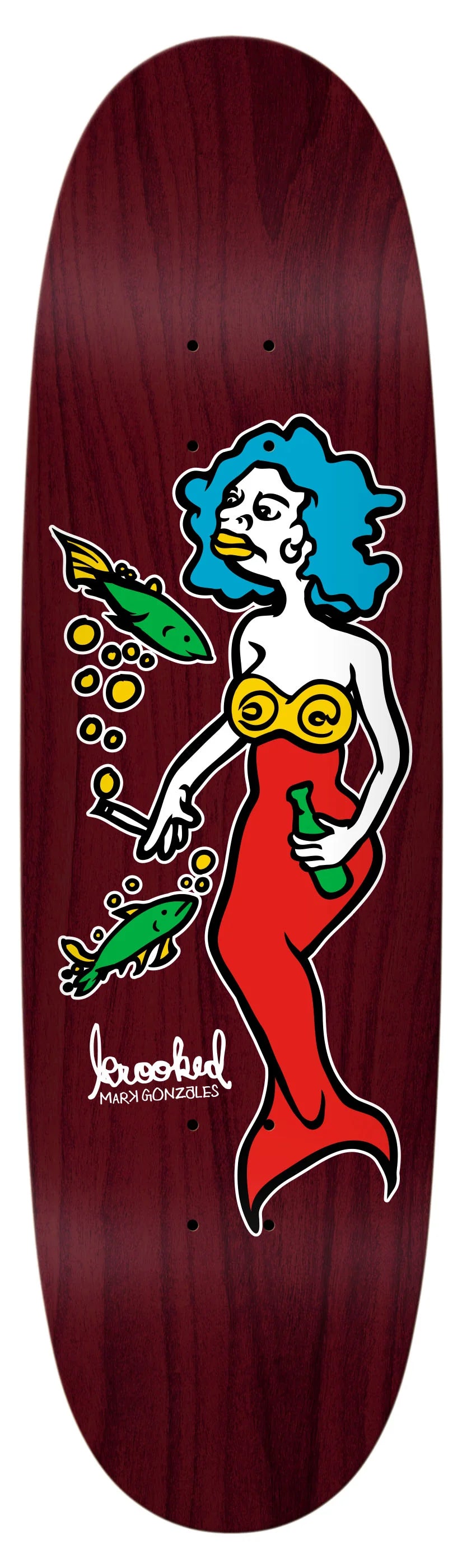 Mark Gonzales Gonz Mermaid Pro Deck 9.1 X 32 Blu Stain