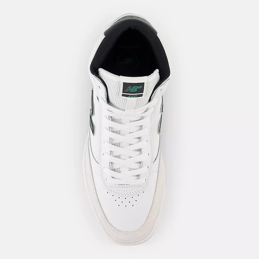 Numeric 440 High Shoe Wht w/ Blk & Grn (size options listed)