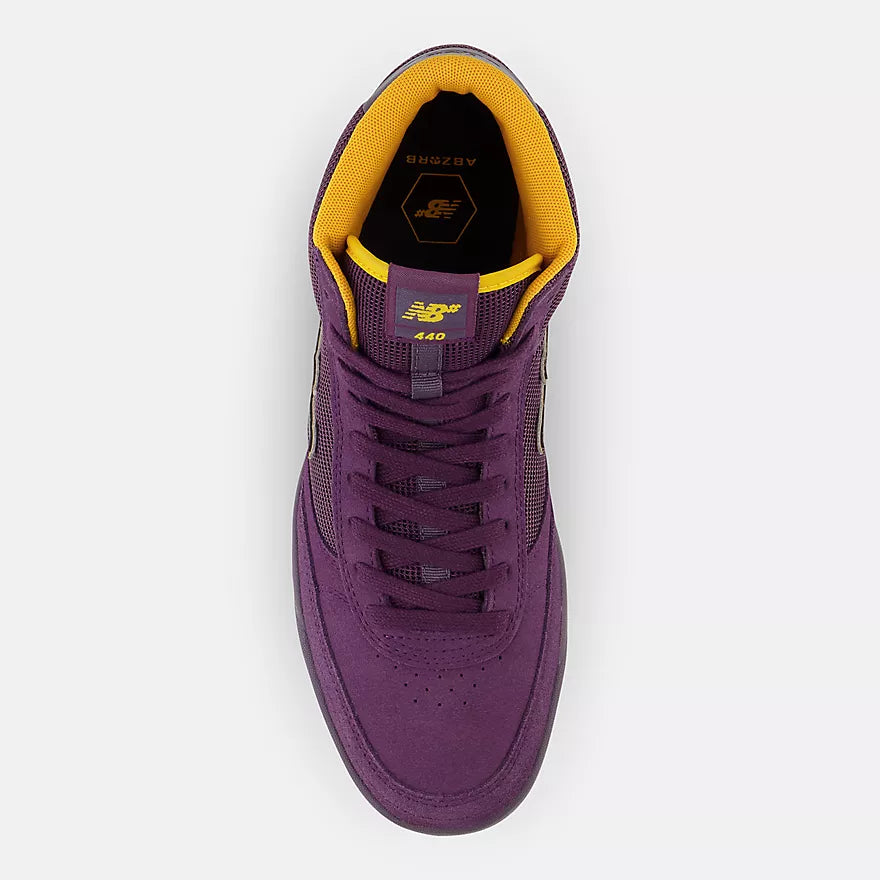 Numeric 440 High Shoe Purp w/Ylw (size options listed)