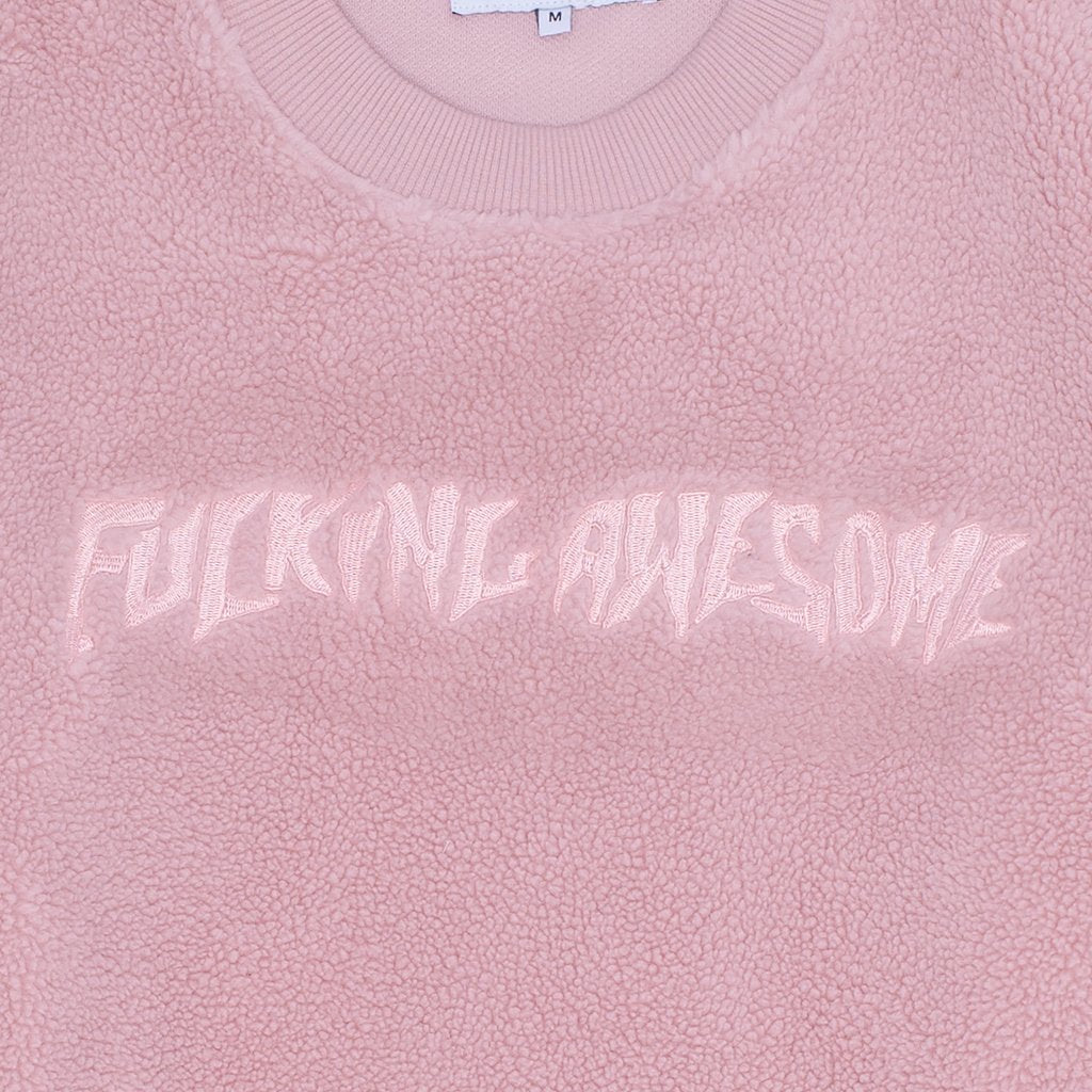 Pile Polar Fleece L/S Crewneck Pnk (size options listed)
