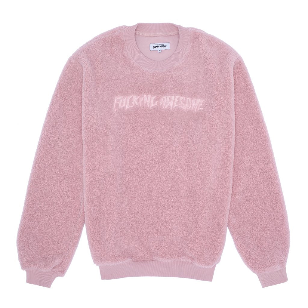 Pile Polar Fleece L/S Crewneck Pnk (size options listed)
