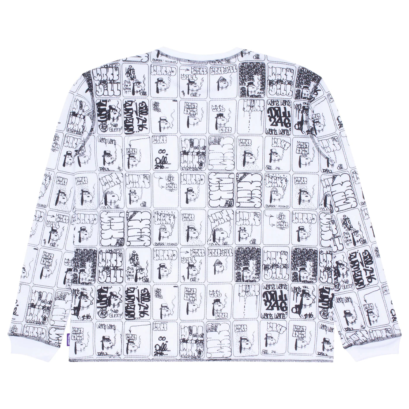 Dill Wanto Thermal L/S Shirt Wht/Blk(size options listed)