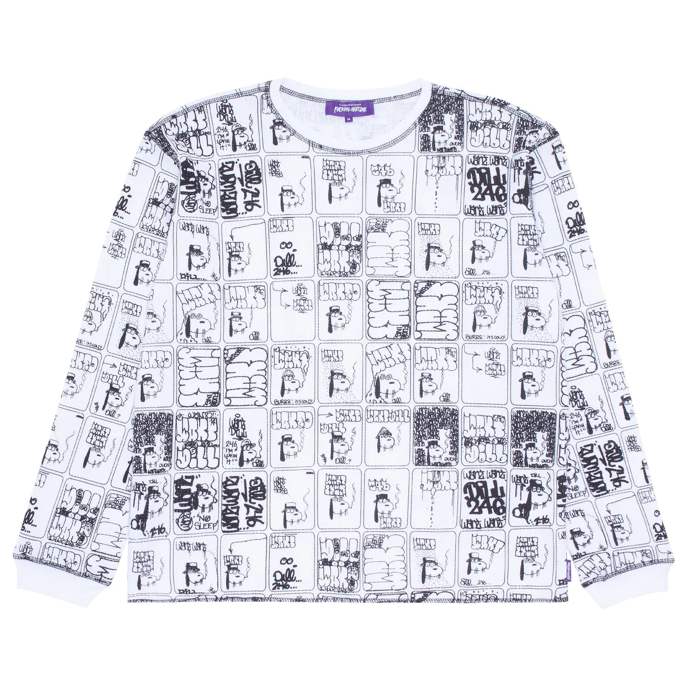 Dill Wanto Thermal L/S Shirt Wht/Blk(size options listed)