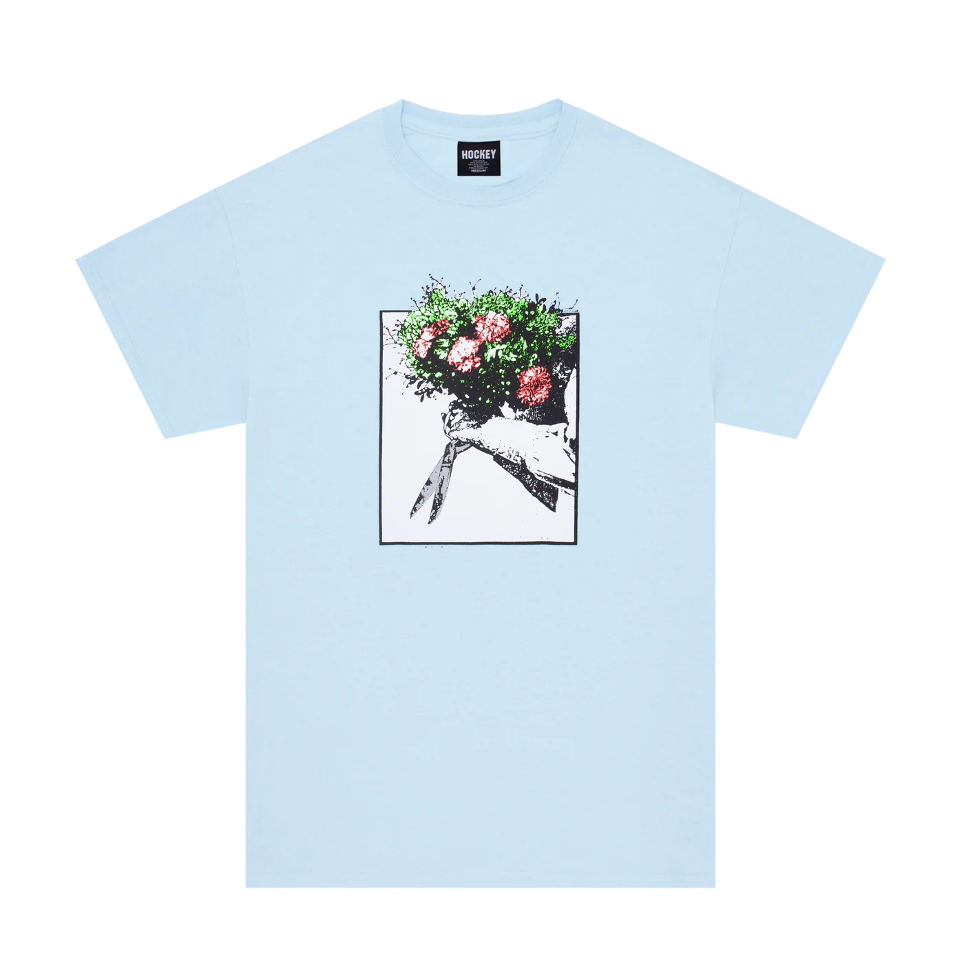 Roses S/S Tee Shirt Lt. Blu(size options listed)