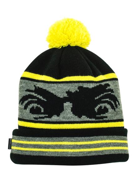 Mad Crazy Eyes Beanie Safety/Ylw/Blk OS