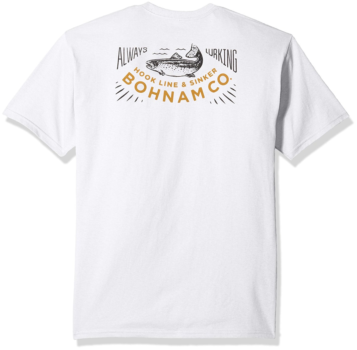 Trout S/S Tee Wht (size options listed)