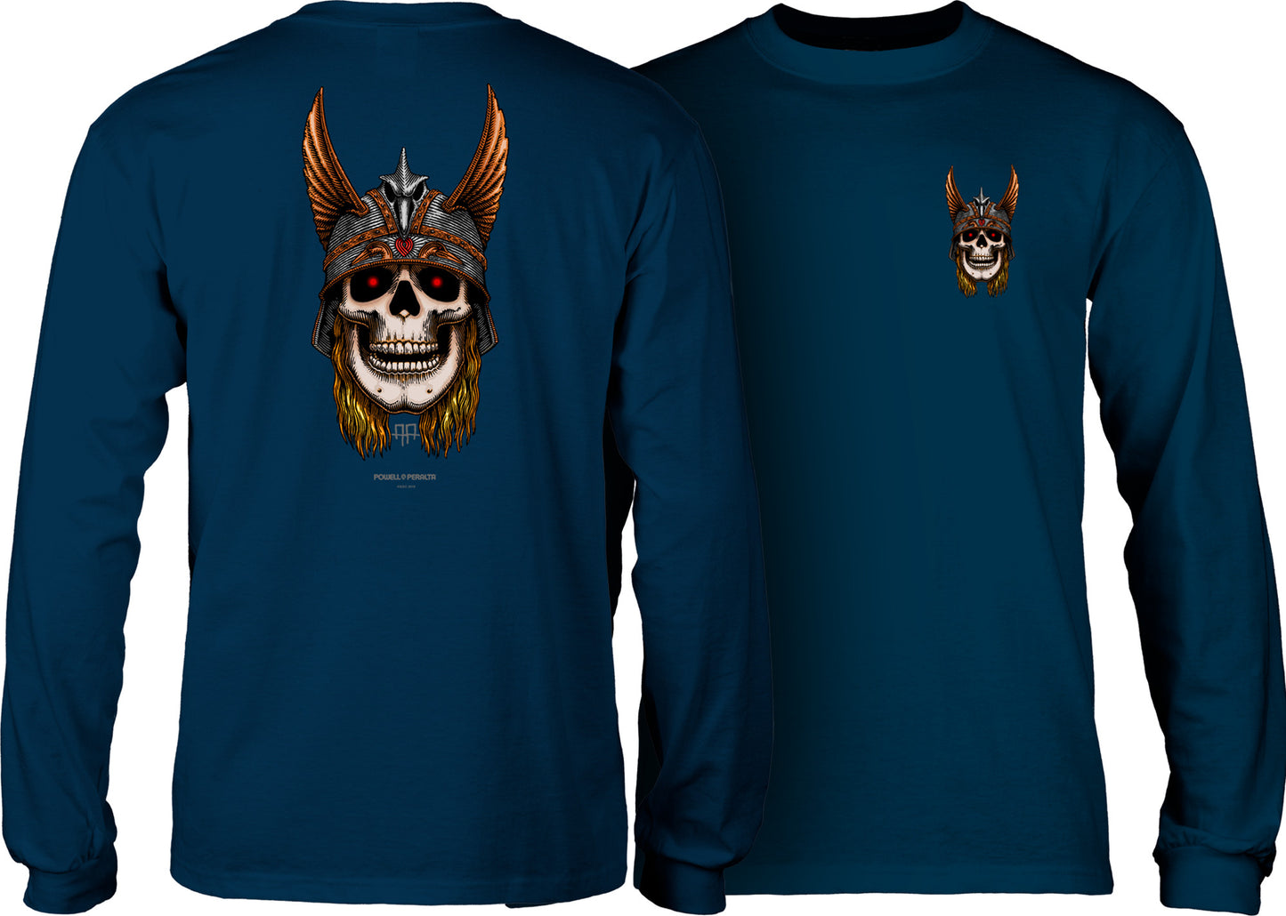 Andy Anderson Skull L/S Tee Shirt Nvy(size options listed)