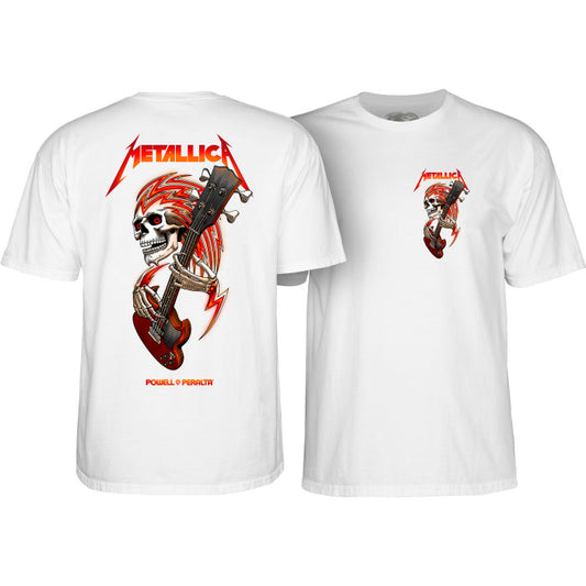 Powell Peralta Metallica Collab S/S Tee Shirt Wht(size options listed)
