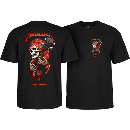 Powell Peralta Metallica Collab S/S Tee Shirt Blk(size options listed)
