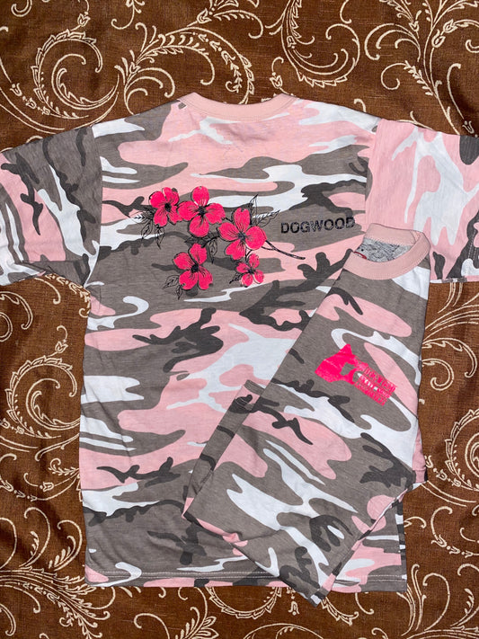 Local Flowers Pink Camo S/S Tee Shirt (size options listed)