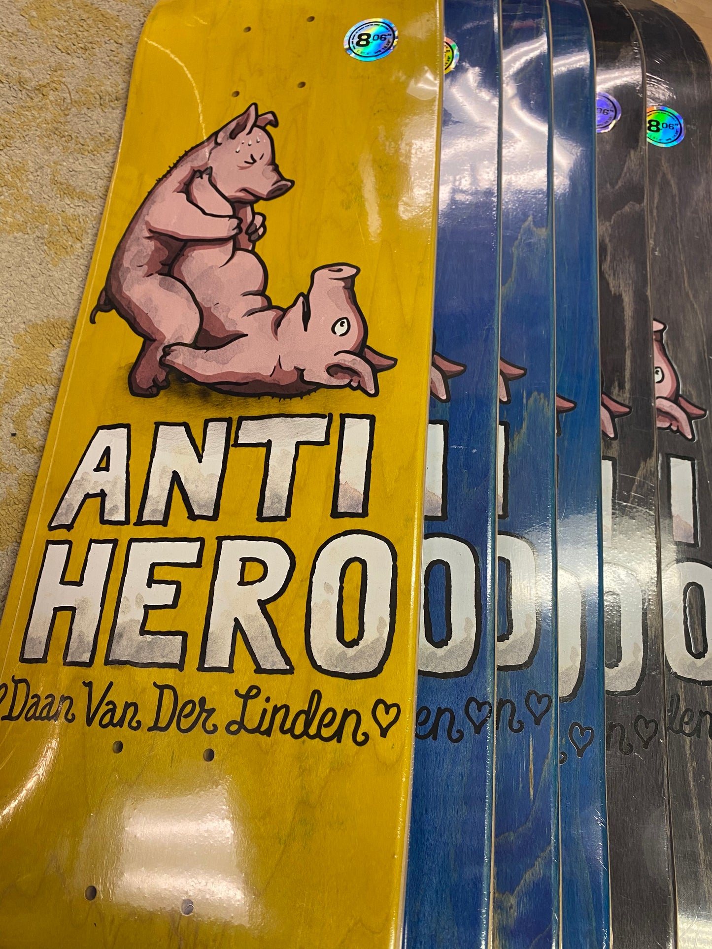 Daan Van Der Linden Lovers II Pro Deck 8.38 X 32.25 (stain options listed)