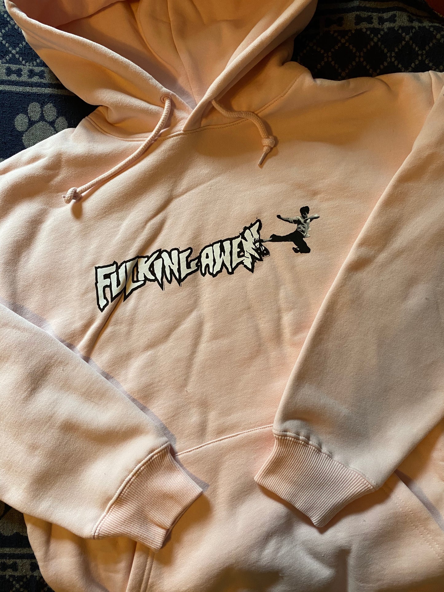 Karate Hoodie Lt. Pnk (size options listed)