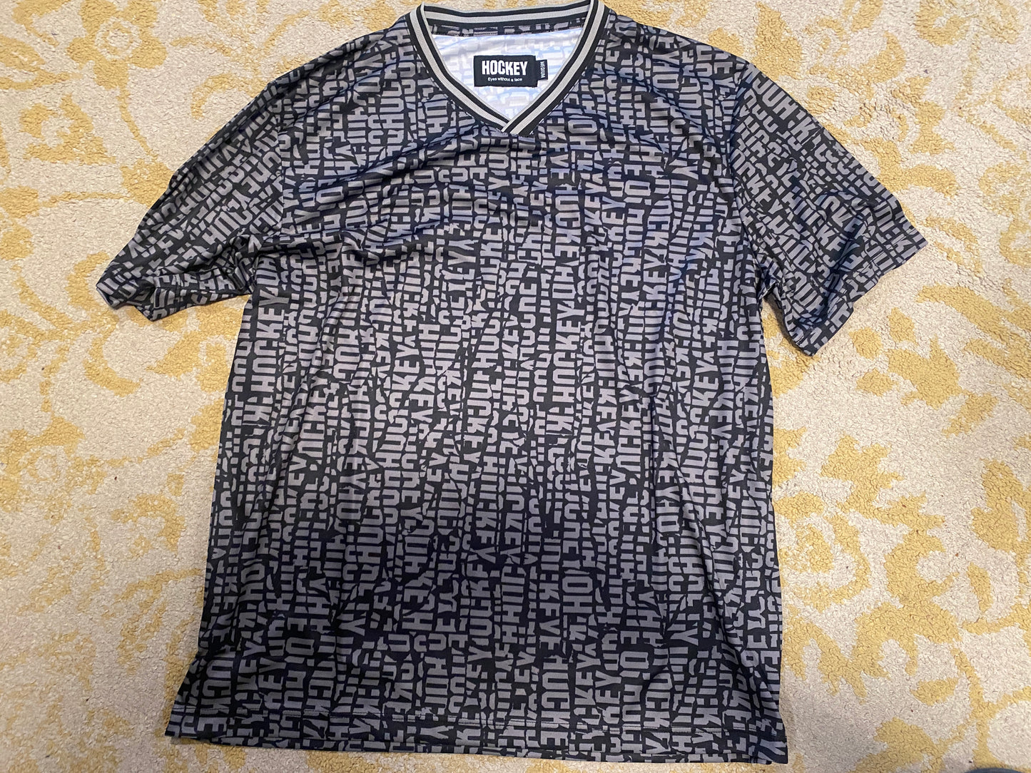 Hockey Soccer Jersey s/s ShirtBlk/Char(size options listed)