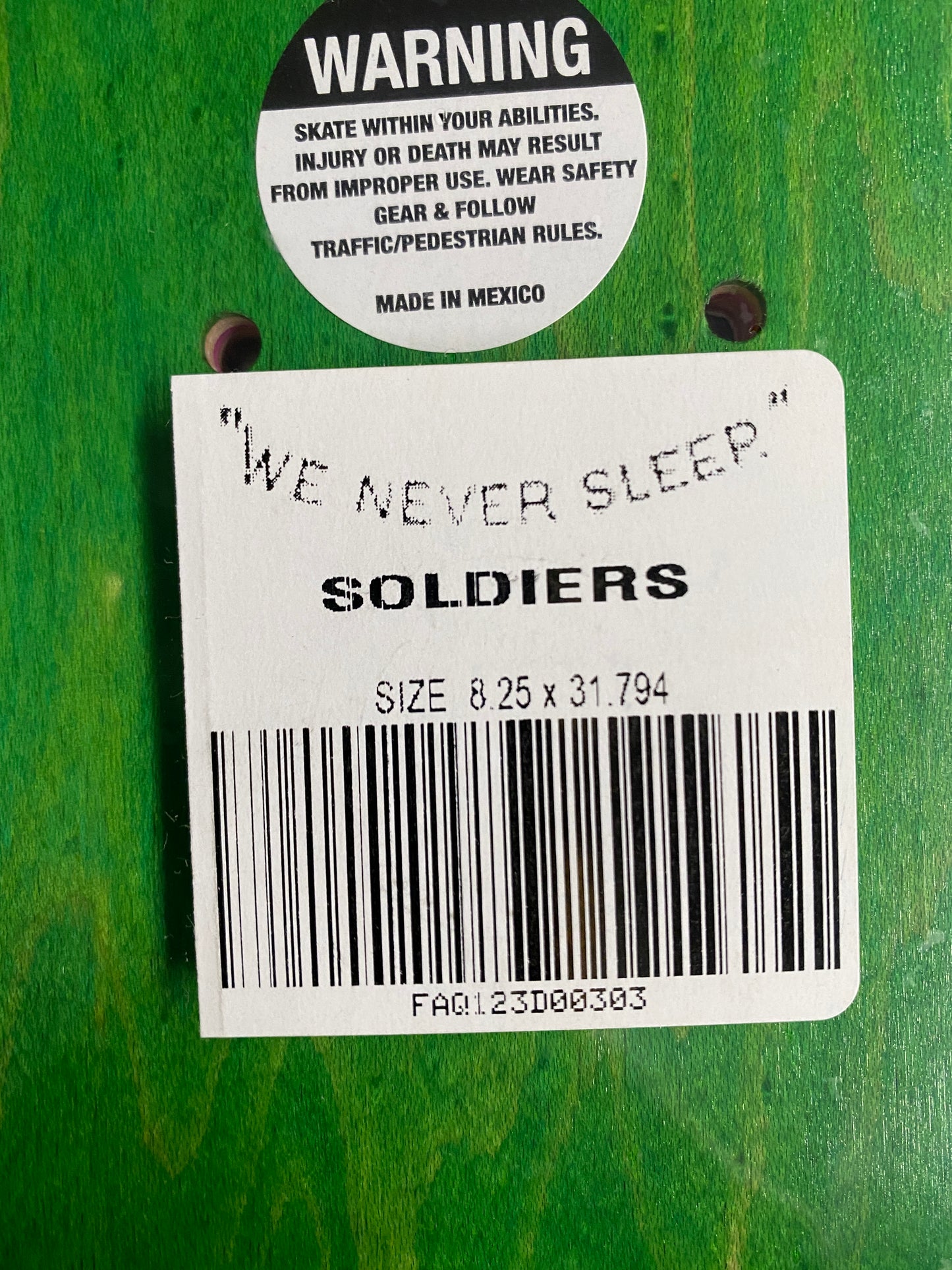 Soldiers Team Deck(size options listed)