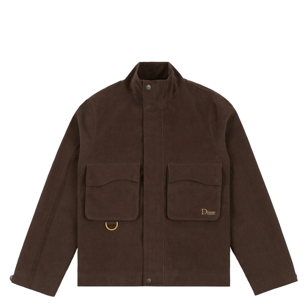 Corduroy Cargo Jacket Chocolate(size options listed)