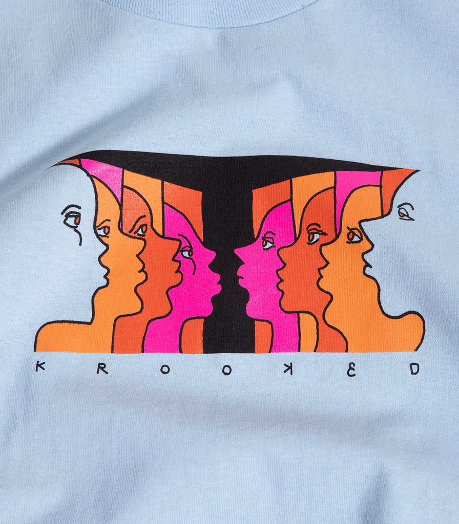 Face Off L/S Tee Shirt Pwdr Blu (size options listed)