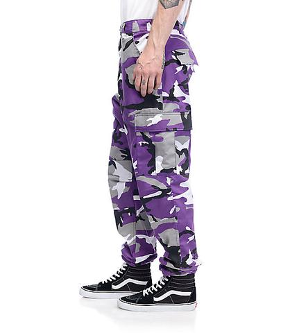 Flowers BDU Ultra Violet Camo Cargo Pants (size options listed)