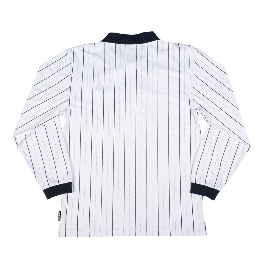 OGSC L/S Polo Top Shirt Wht Stripe (size options listed)